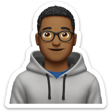 Chico con sudadera estampada con el texto “gap” sticker