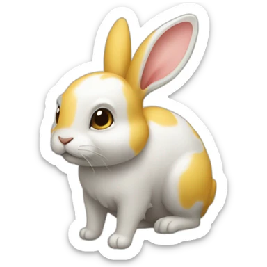 Conejo amarillo  sticker