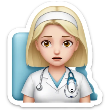 Girl who hates her life and is at the hospital  sticker