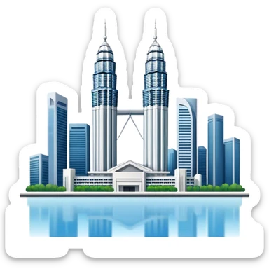 kuala lumpur twin towers, no frame sticker