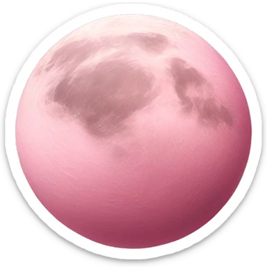 Lighter pink full moon sticker