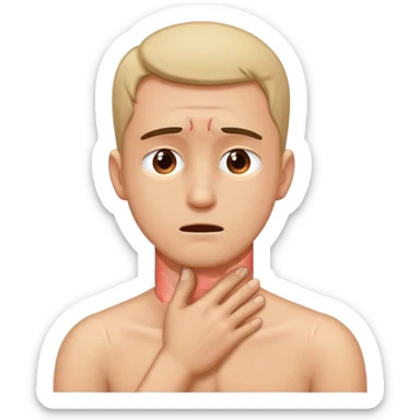 Man with neck in pain sticker