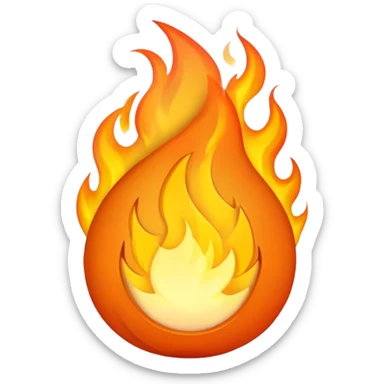 Fire burning in the stomach sticker
