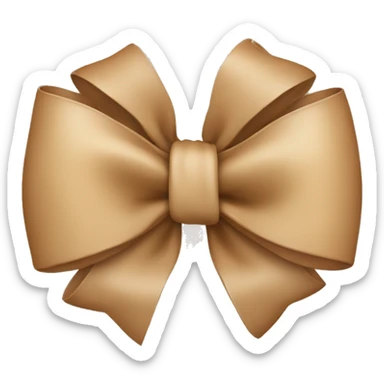 Tan bow sticker