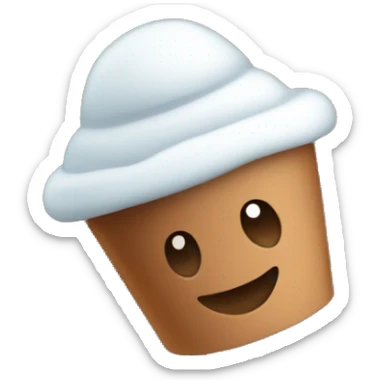 A cap of cocoa to go with a snowflake pattern on top sticker