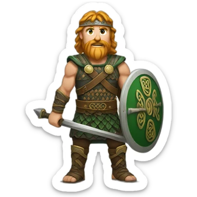 Celtic warrior sticker