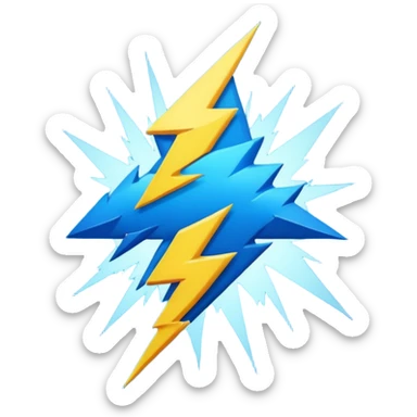 lightening in the sky sticker