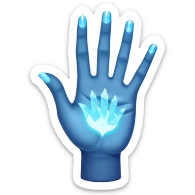 Make a hologram projection coming from hand sticker