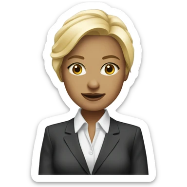 blonde in corporate wear sticker