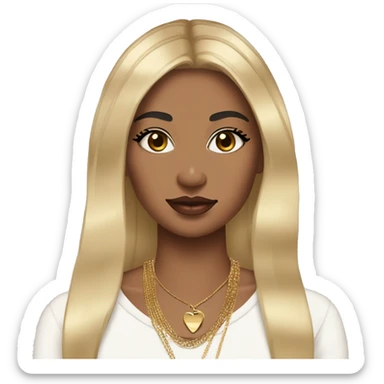 Glamour girls with long lushes almond brown eye, olive skin, long straight brown hair, apple watch, gold necklace, gold ring, white street wear, a little blush and plum lips sticker