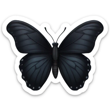 All black butterfly sticker