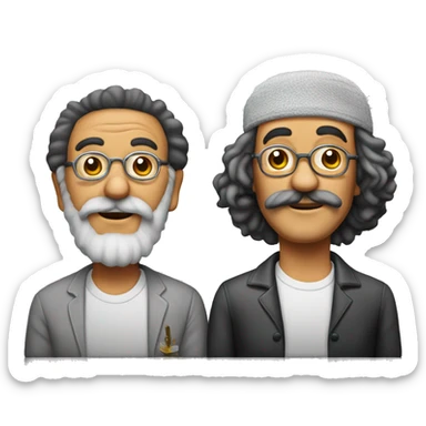 cheech and chong as college professors  sticker