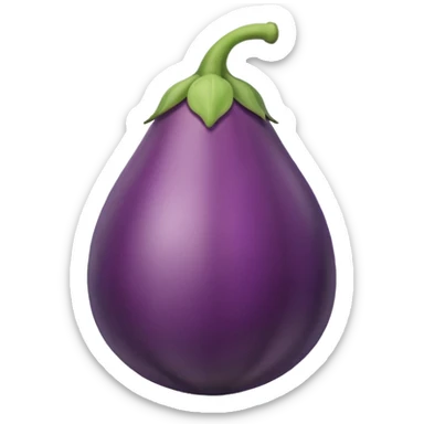 Eggplant inside peache sticker