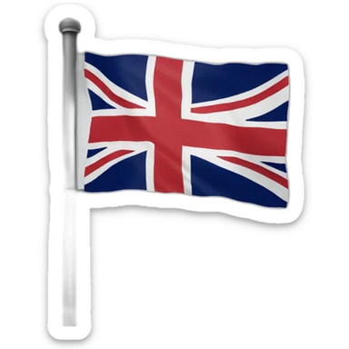 British flag on pole sticker