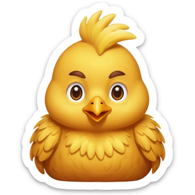 Little chicken is waking up his grandmother sticker