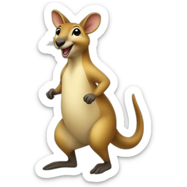 Dancing Quacker Wallaby sticker