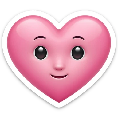 Pink cute heart sticker
