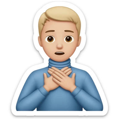 choking its neck with two hands crossed sticker