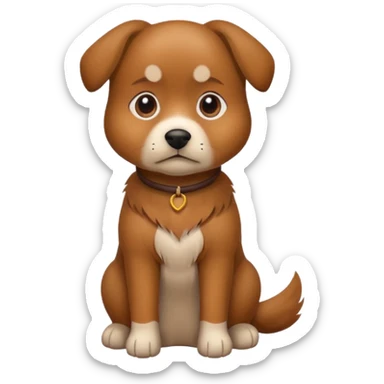 A dog in sit position sticker