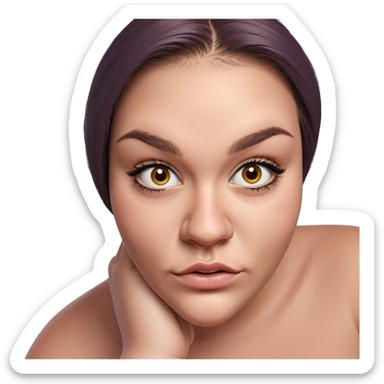 realistic portrait of girl sticker