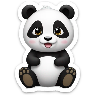Panda saying bey sticker