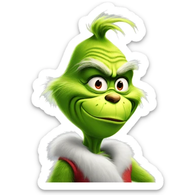 The grinch in town sticker