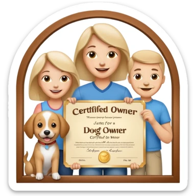 Certified Dog Owner Benefits, family, certificate, dod sticker