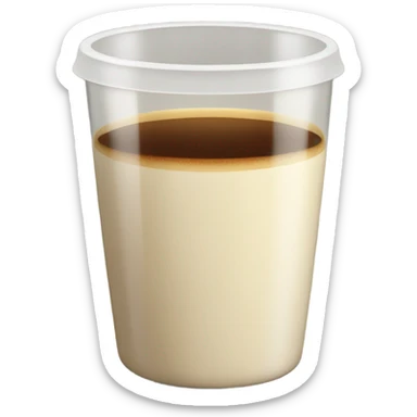 raf coffee in a glass cup light cream color sticker