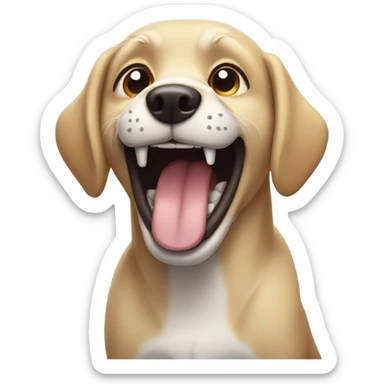 Dog creepily grinning  sticker