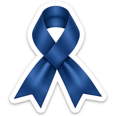 Navy blue colour ribbon sticker
