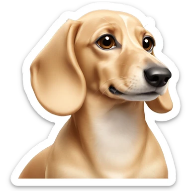 English cream dachshund sticker