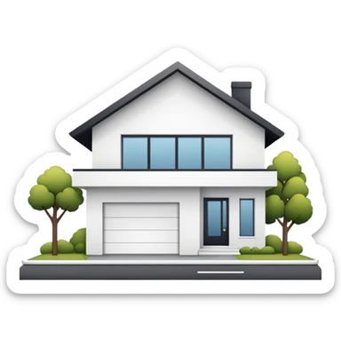 Clean aesthetic house  sticker