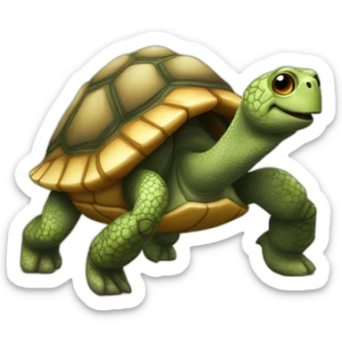 Araigner sur une tortue sticker