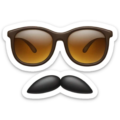 Beans with glasses  sticker