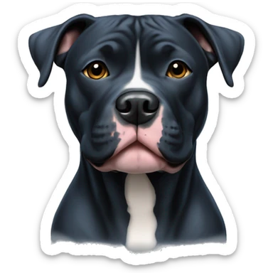 Black and blue staffordshire pit bull  sticker