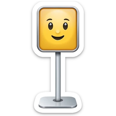 Ein klassisches Werbeschild oder Plakat auf einem Ständer. sticker