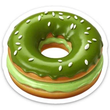 matcha doughnut sticker