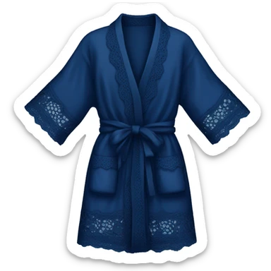 Navy blue lace robe  sticker