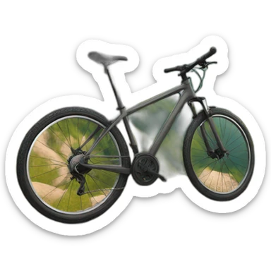 Bycicle on the mountain  sticker