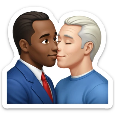 Diddy and Epstein kissing sticker