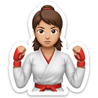 karate lady sticker