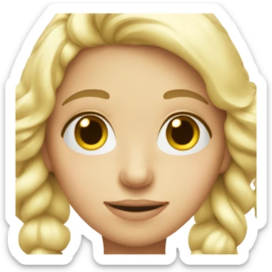 Cute christmas blonde girl sticker