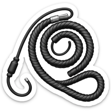 black whip sticker