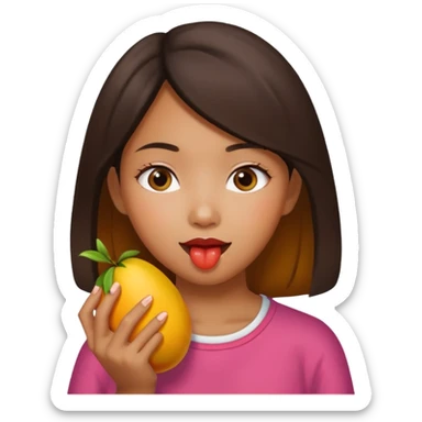 Girl obsessed with mango sticker