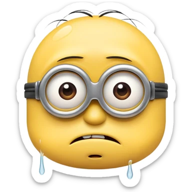 sad minion sticker
