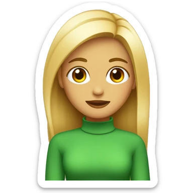 Chica un poco rubia con ojos color verde con café. sticker