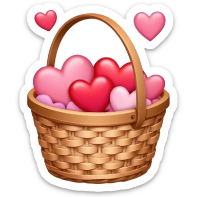 Valentine’s Day basket sticker