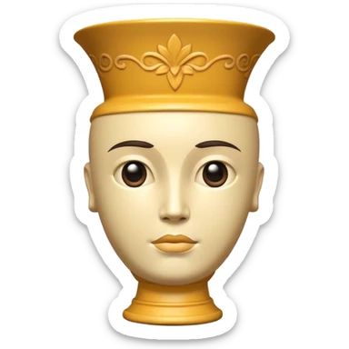 Vase human head  sticker