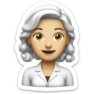 white waitress sticker