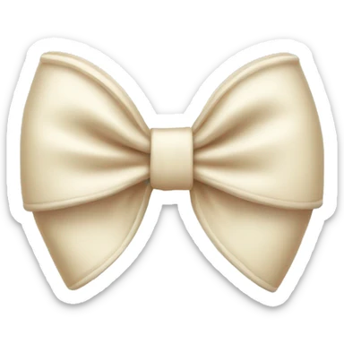 cream bow  sticker
